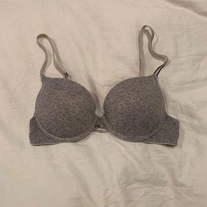Grey push up bra